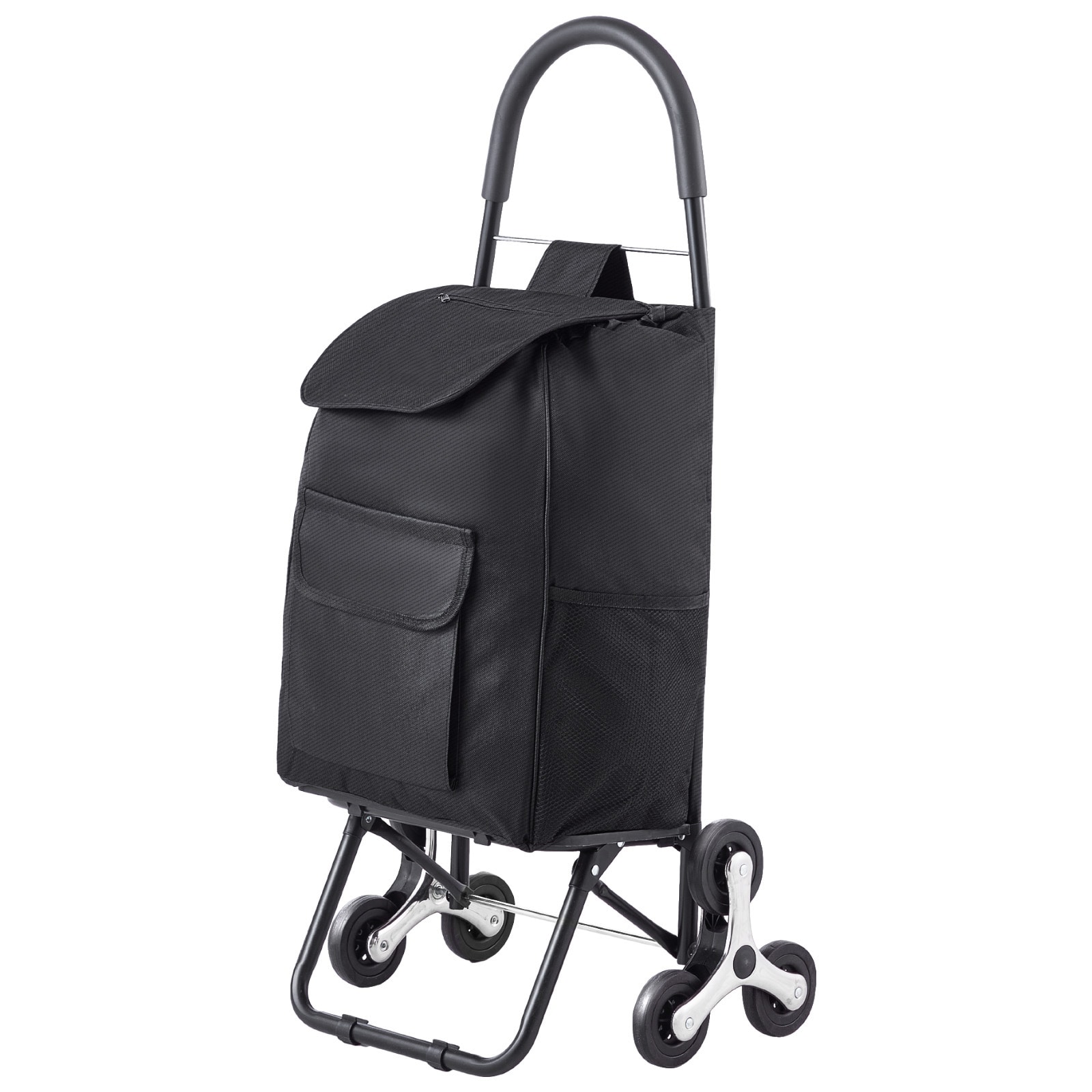 Foldable Stair Climbing Shopping Cart With Storage Bag 6 Wheels_voghion.com